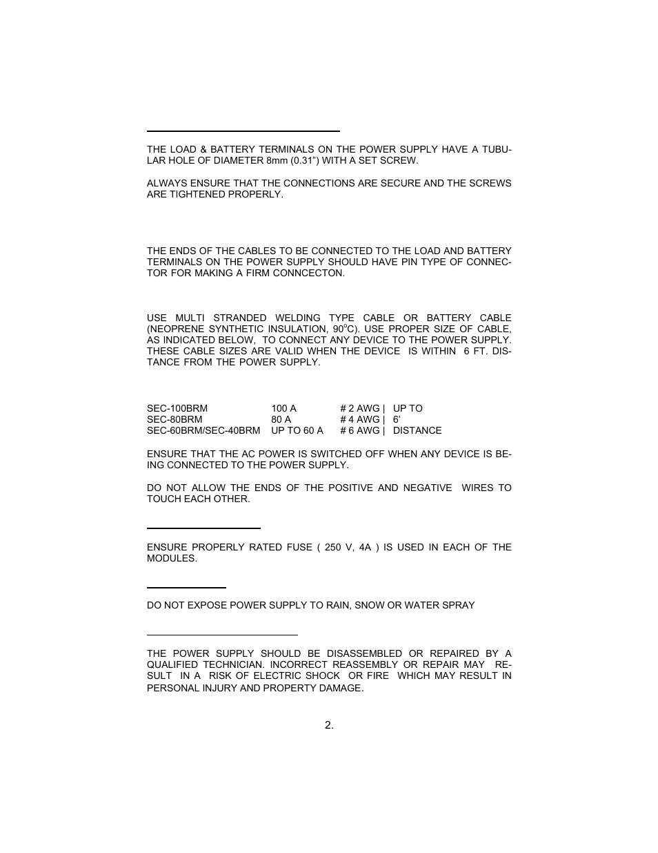 Samlex America SEC-100BRM User Manual | Page 5 / 24