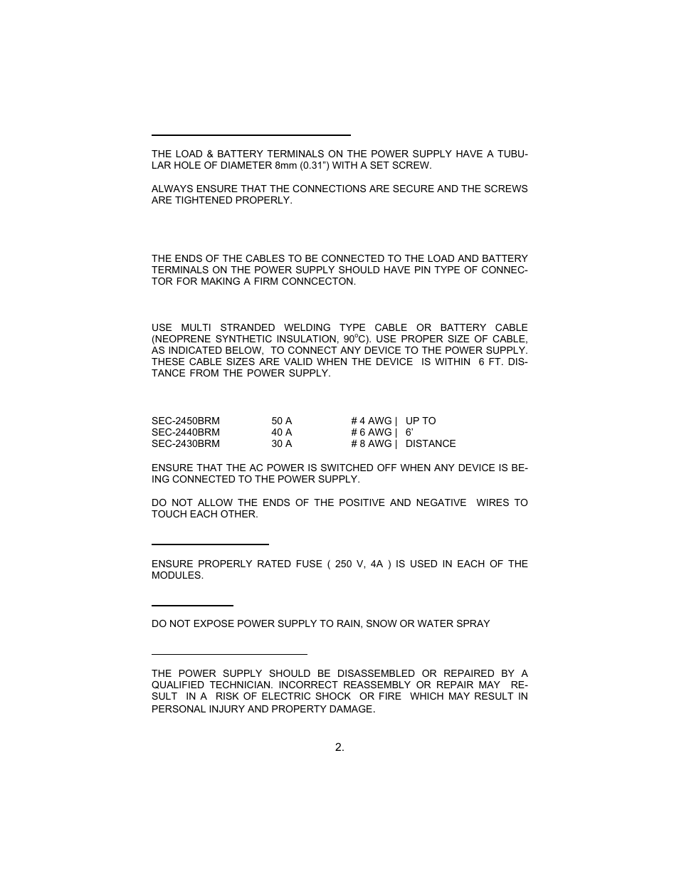 Samlex America SEC-2450BRM User Manual | Page 5 / 24