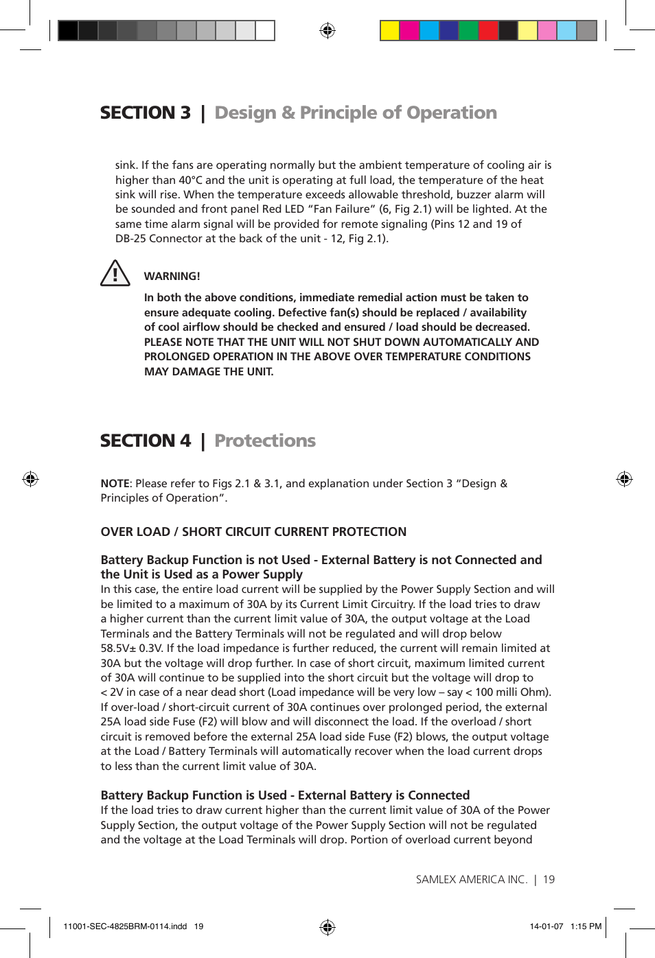 Samlex America SEC-4825BRM User Manual | Page 19 / 36