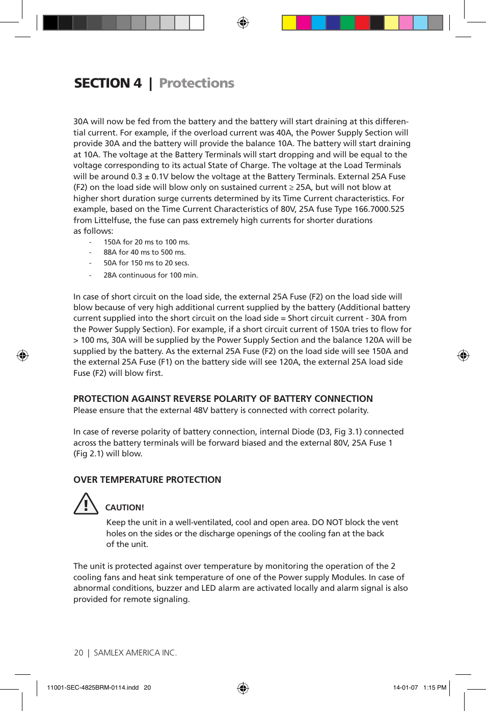 Samlex America SEC-4825BRM User Manual | Page 20 / 36