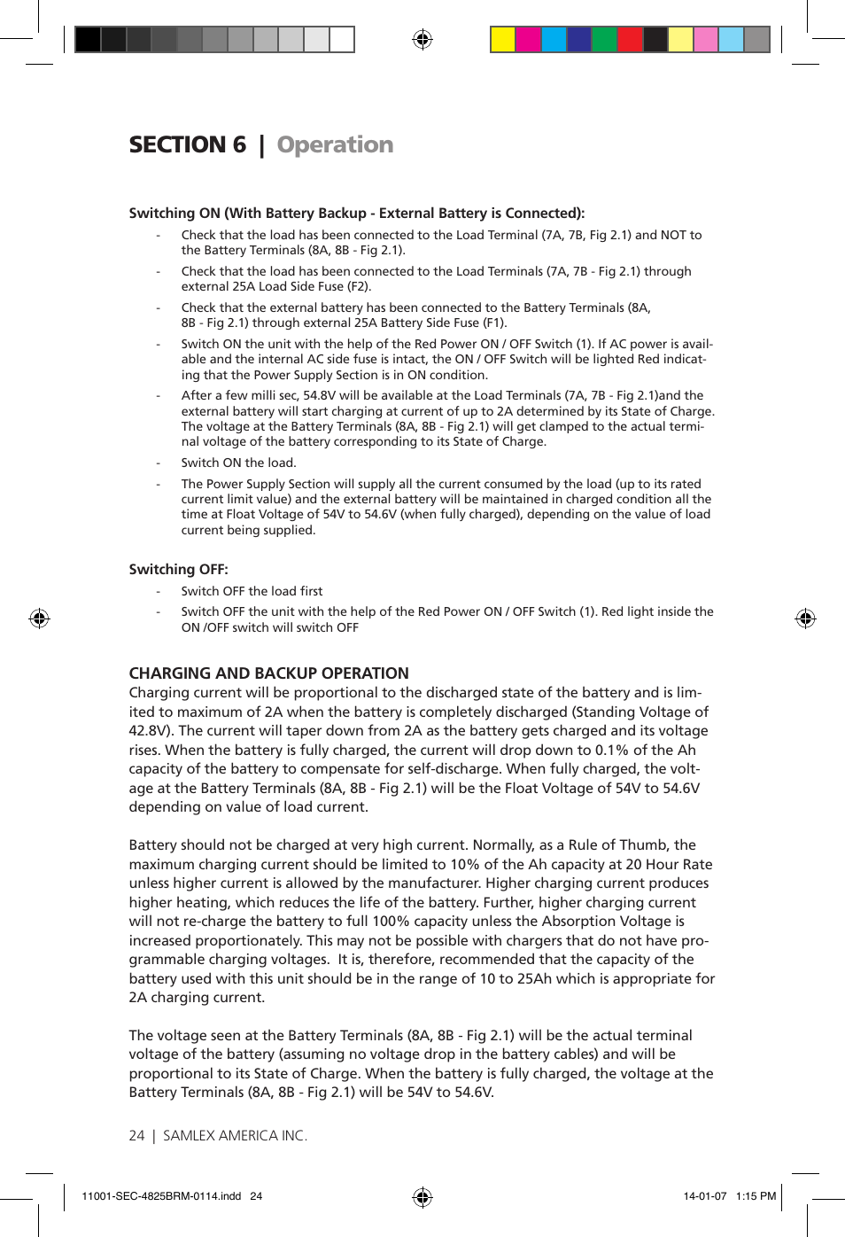 Samlex America SEC-4825BRM User Manual | Page 24 / 36