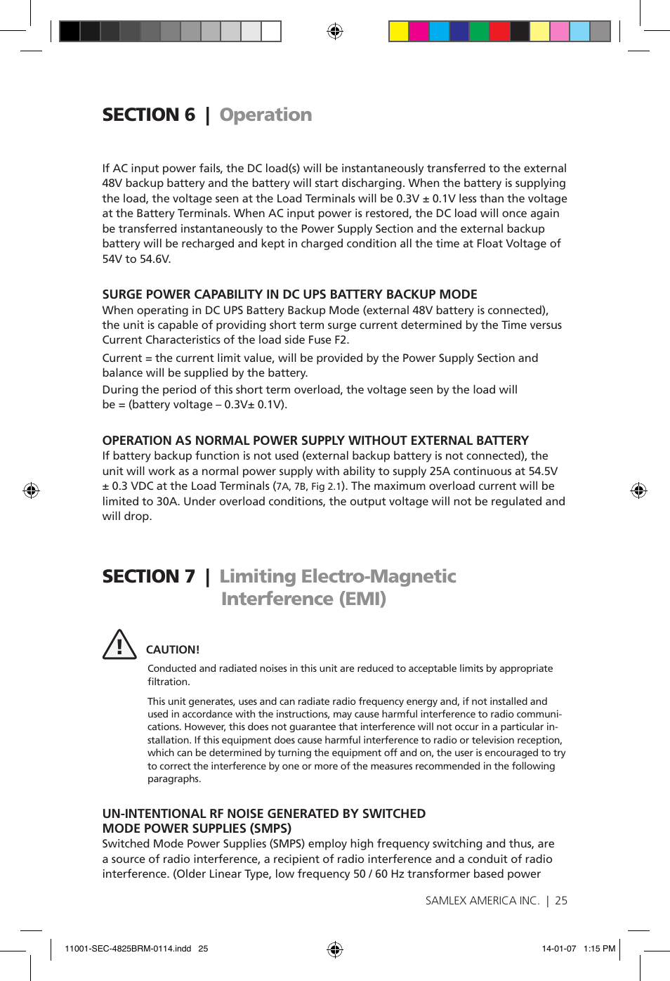 Samlex America SEC-4825BRM User Manual | Page 25 / 36