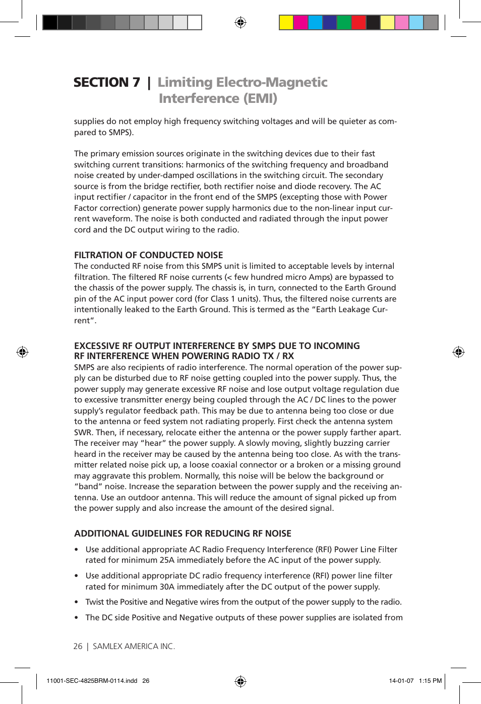 Samlex America SEC-4825BRM User Manual | Page 26 / 36