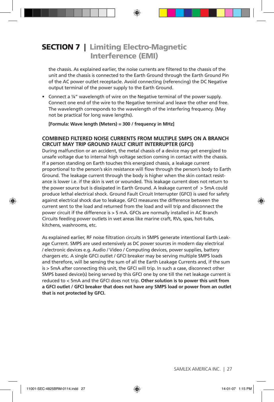 Samlex America SEC-4825BRM User Manual | Page 27 / 36