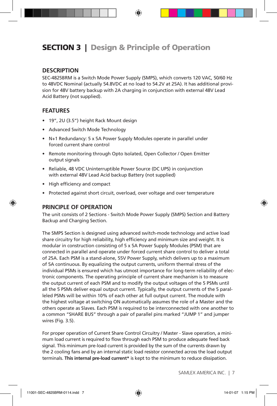 Samlex America SEC-4825BRM User Manual | Page 7 / 36