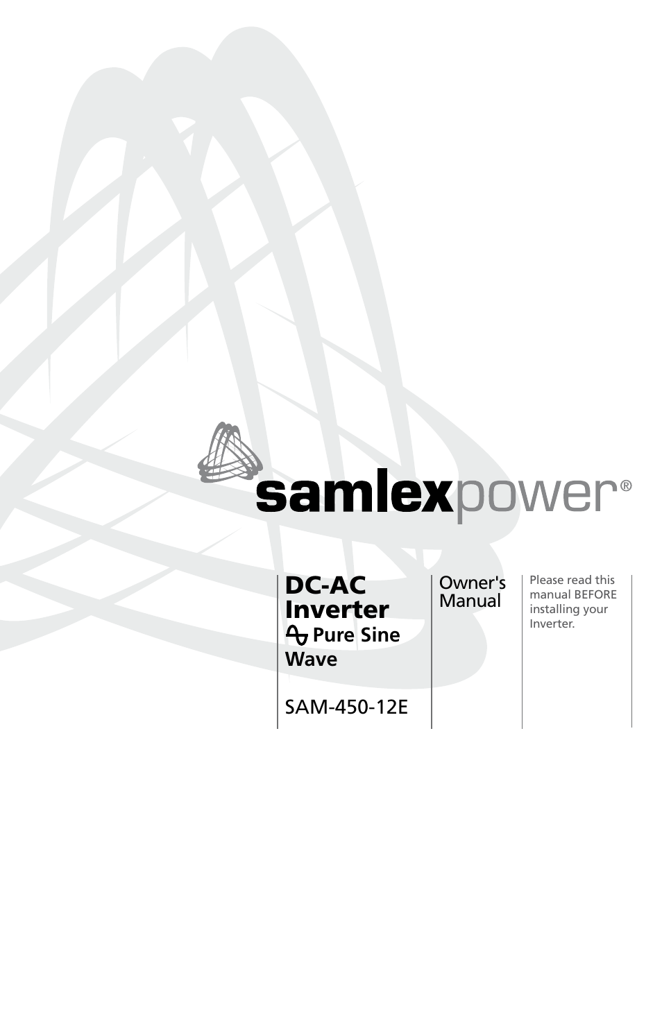 Samlex America SAM-450-12E User Manual | 16 pages