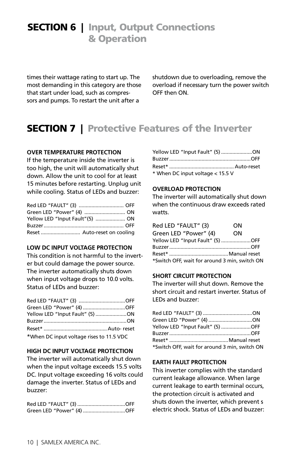 Samlex America SAM-450-12E User Manual | Page 10 / 16