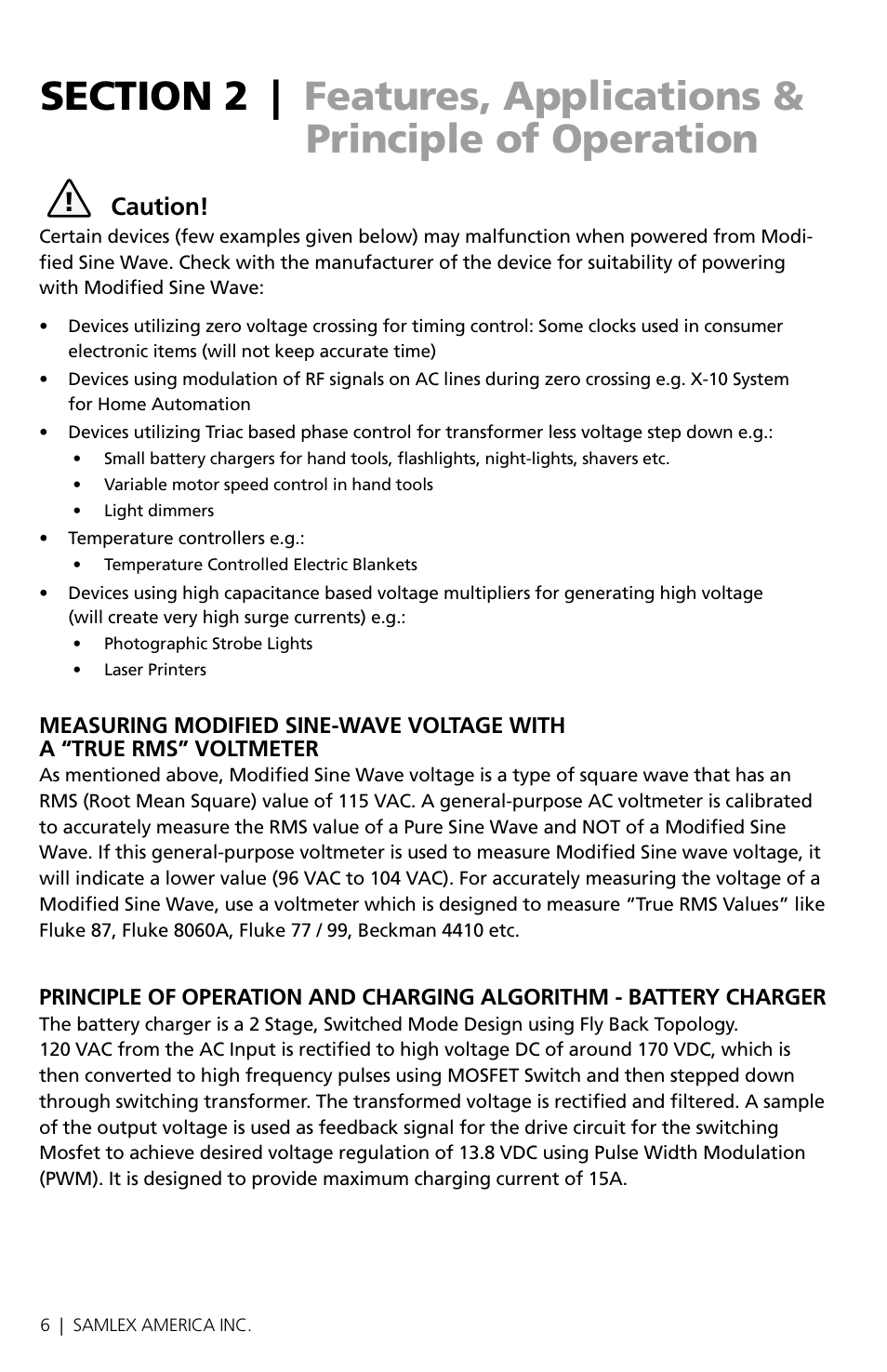 Samlex America SAM-1500C-12 User Manual | Page 8 / 32