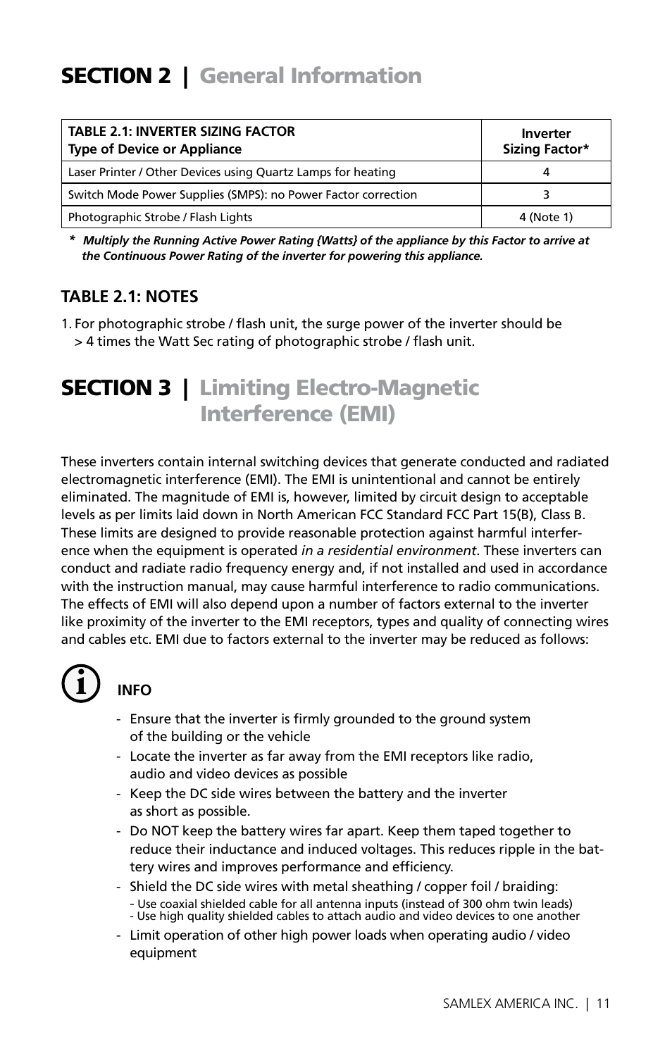 Samlex America PST-300-24 User Manual | Page 11 / 44