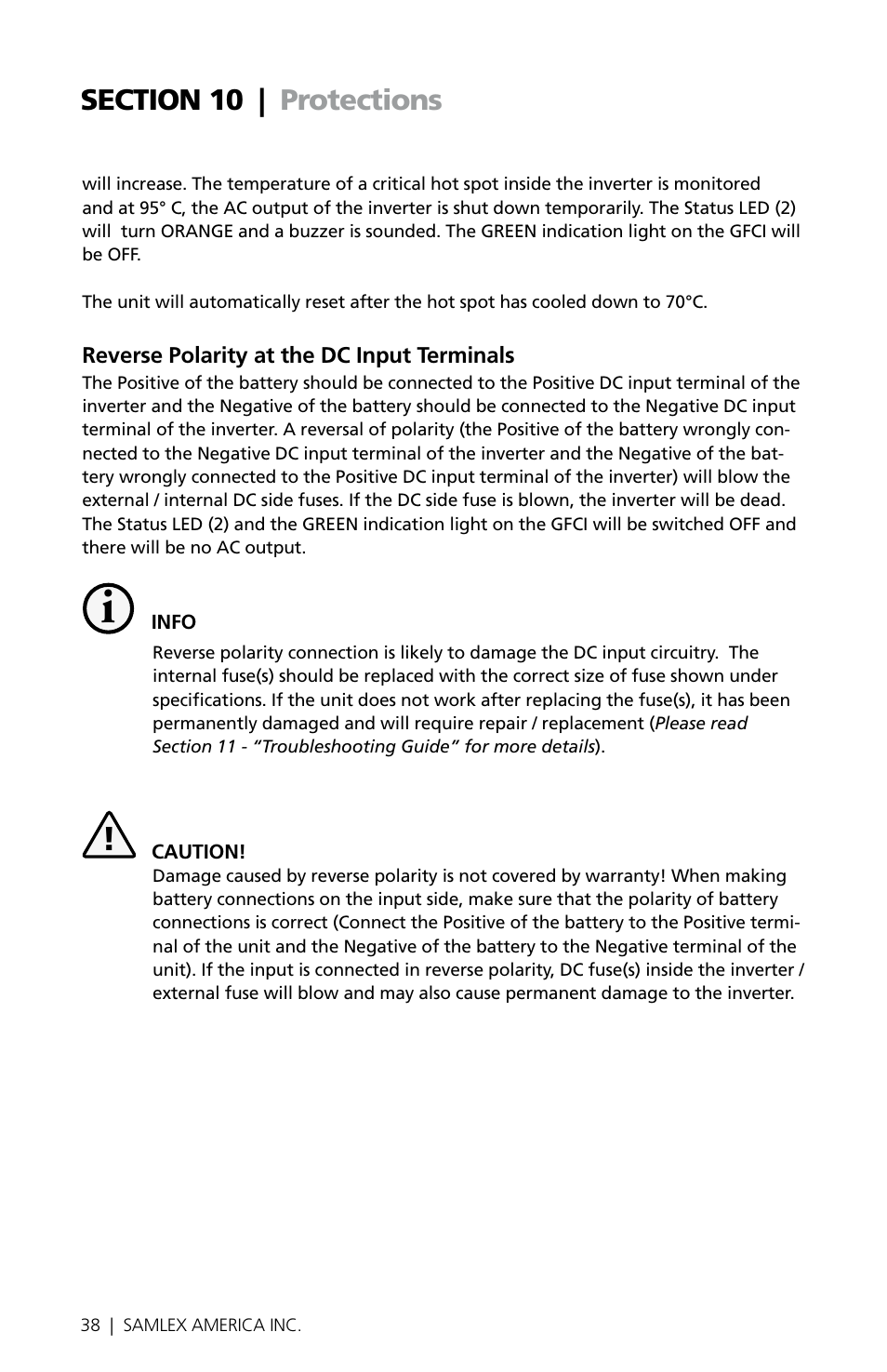 Samlex America PST-300-24 User Manual | Page 38 / 44