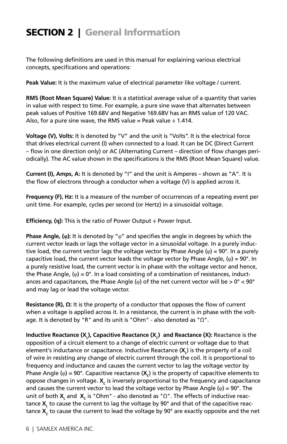 Samlex America PST-300-24 User Manual | Page 6 / 44