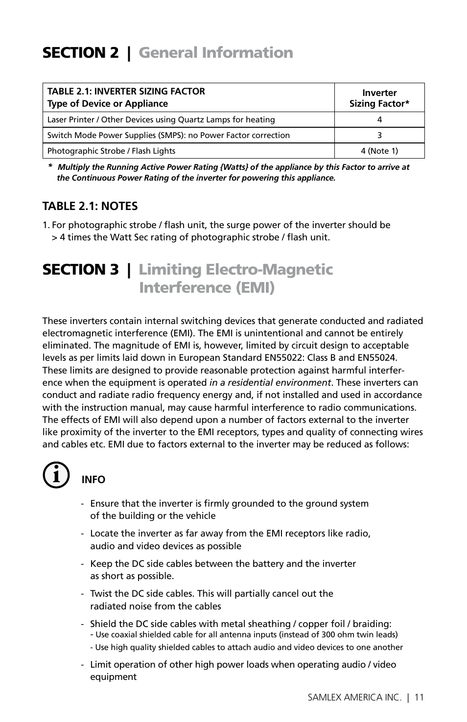 Samlex America PST-30S-24E User Manual | Page 11 / 48