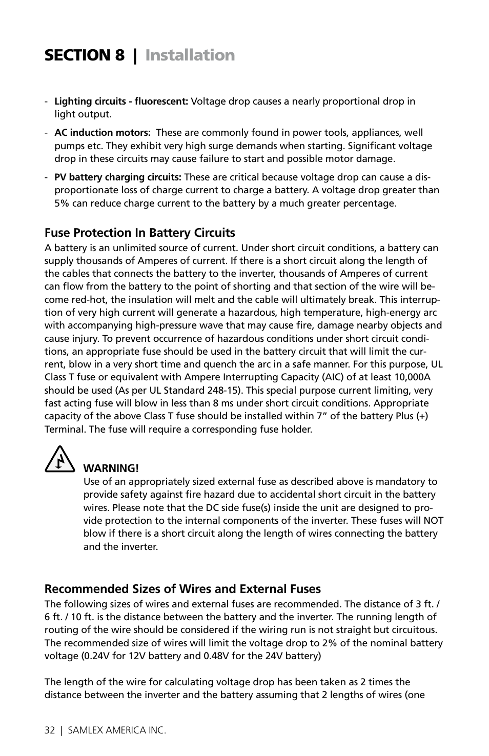 Samlex America PST-30S-24E User Manual | Page 32 / 48