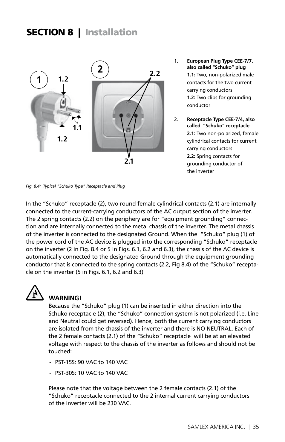 Samlex America PST-30S-24E User Manual | Page 35 / 48