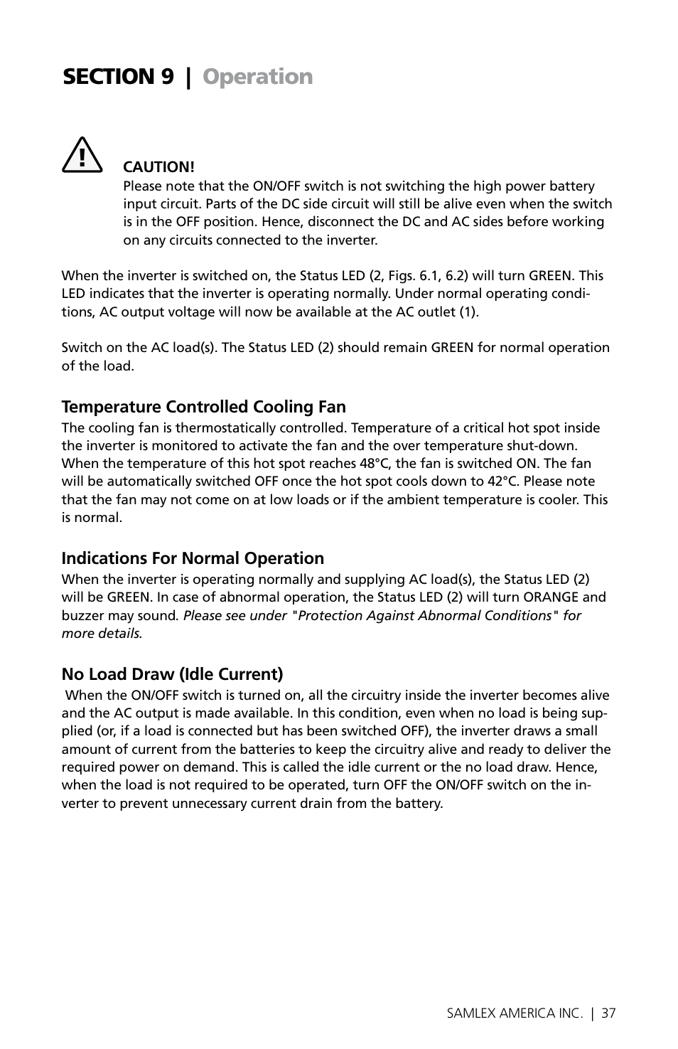 Samlex America PST-30S-24E User Manual | Page 37 / 48