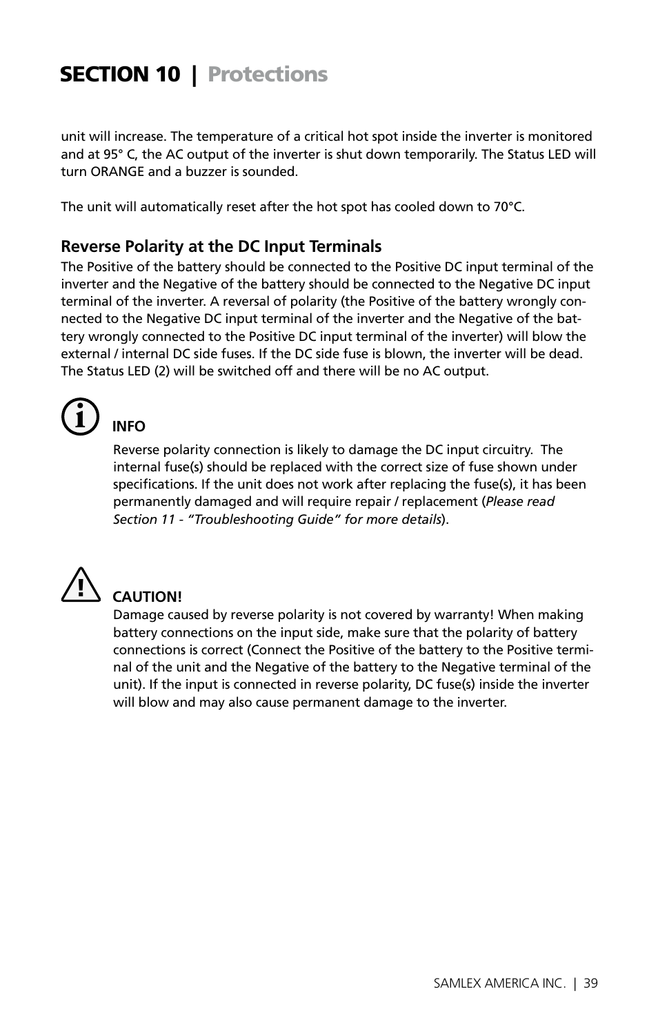 Samlex America PST-30S-24E User Manual | Page 39 / 48