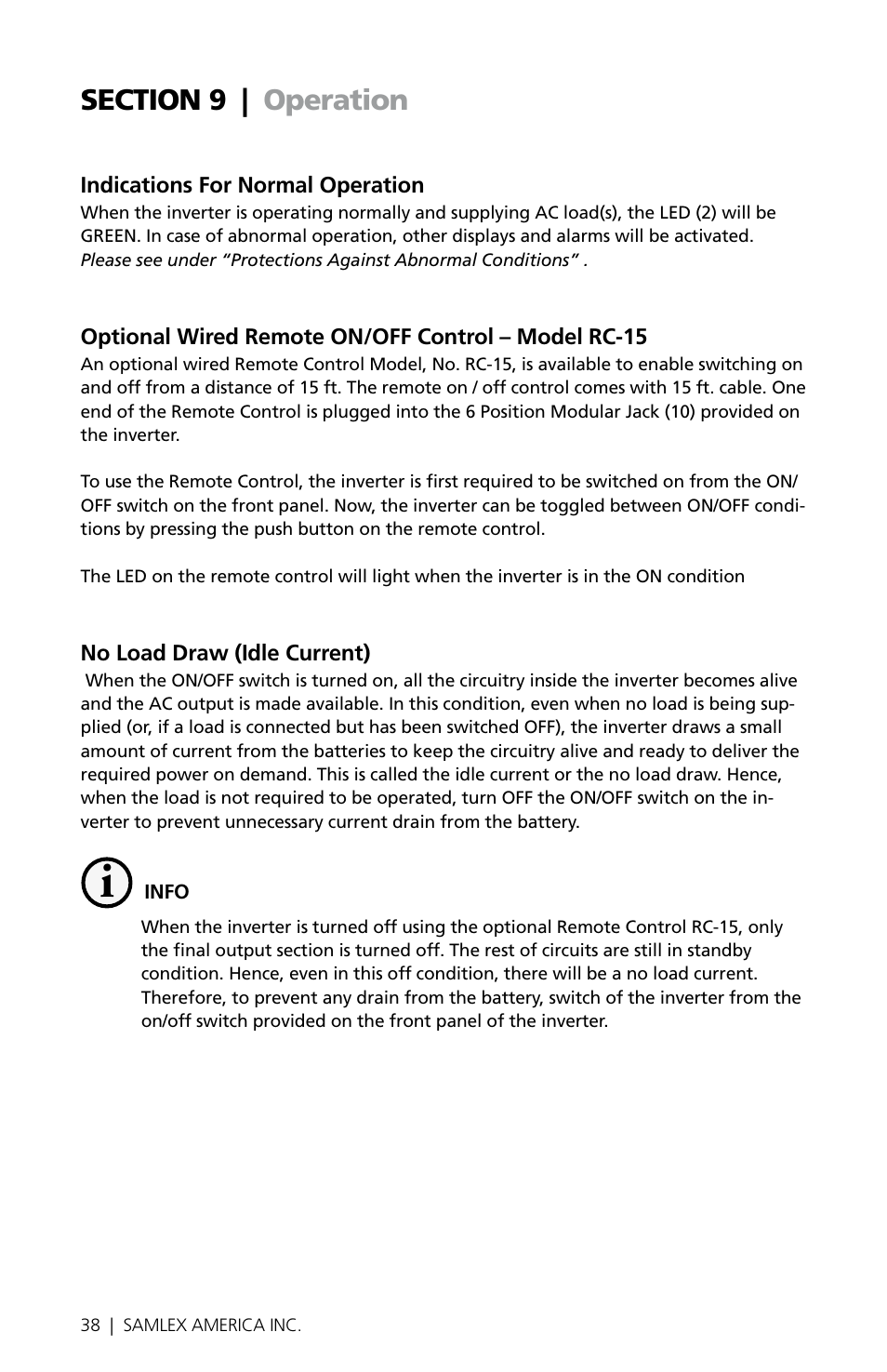 Samlex America PST-200S-24E User Manual | Page 38 / 48
