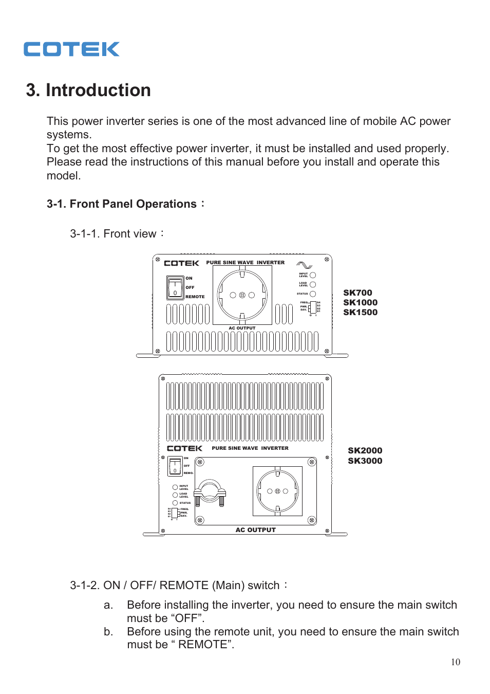 Introduction | Samlex America SK User Manual | Page 12 / 26