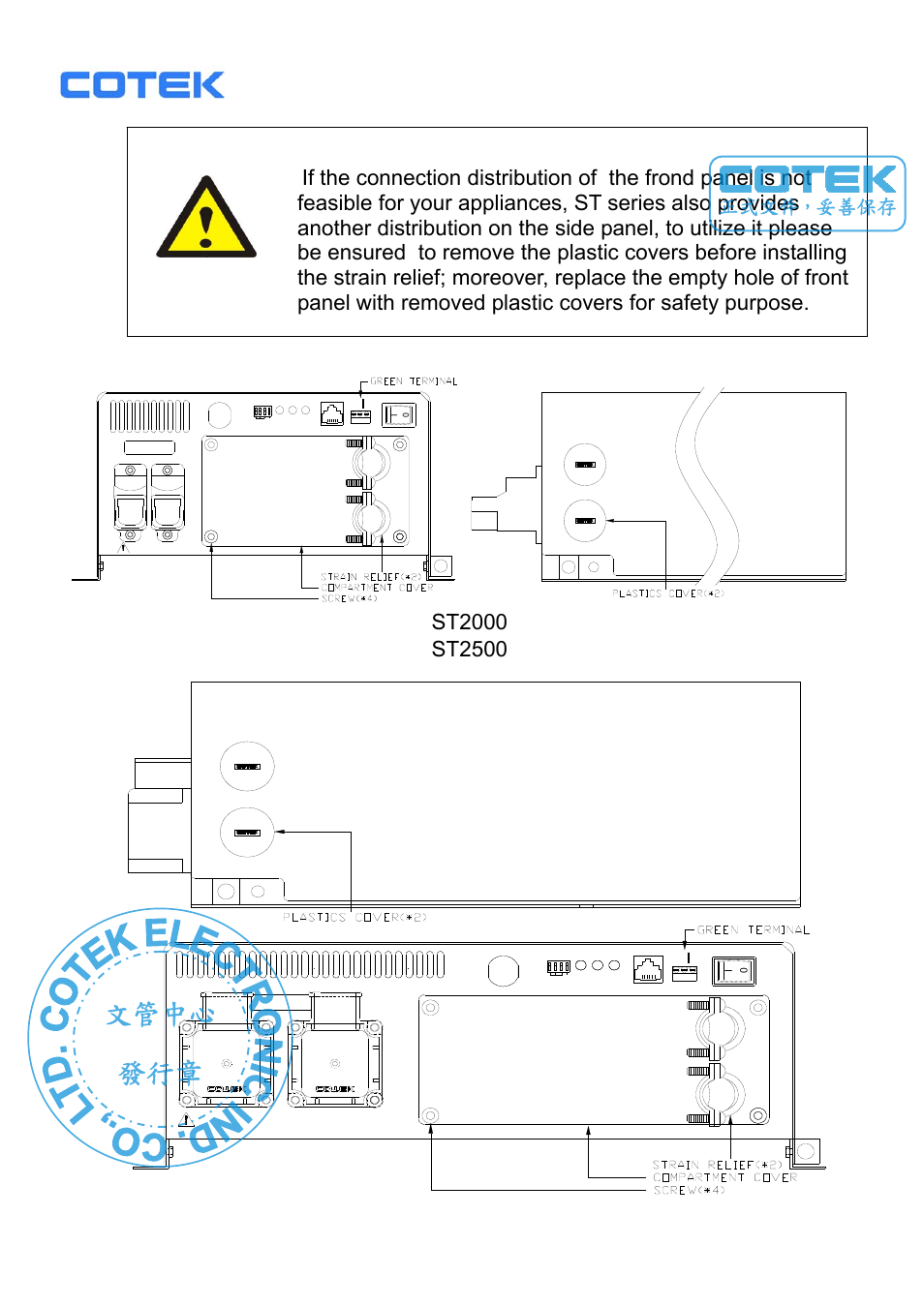 文管中心 發行章, 正式文件，妥善保存 | Samlex America ST1000-148 User Manual | Page 23 / 26