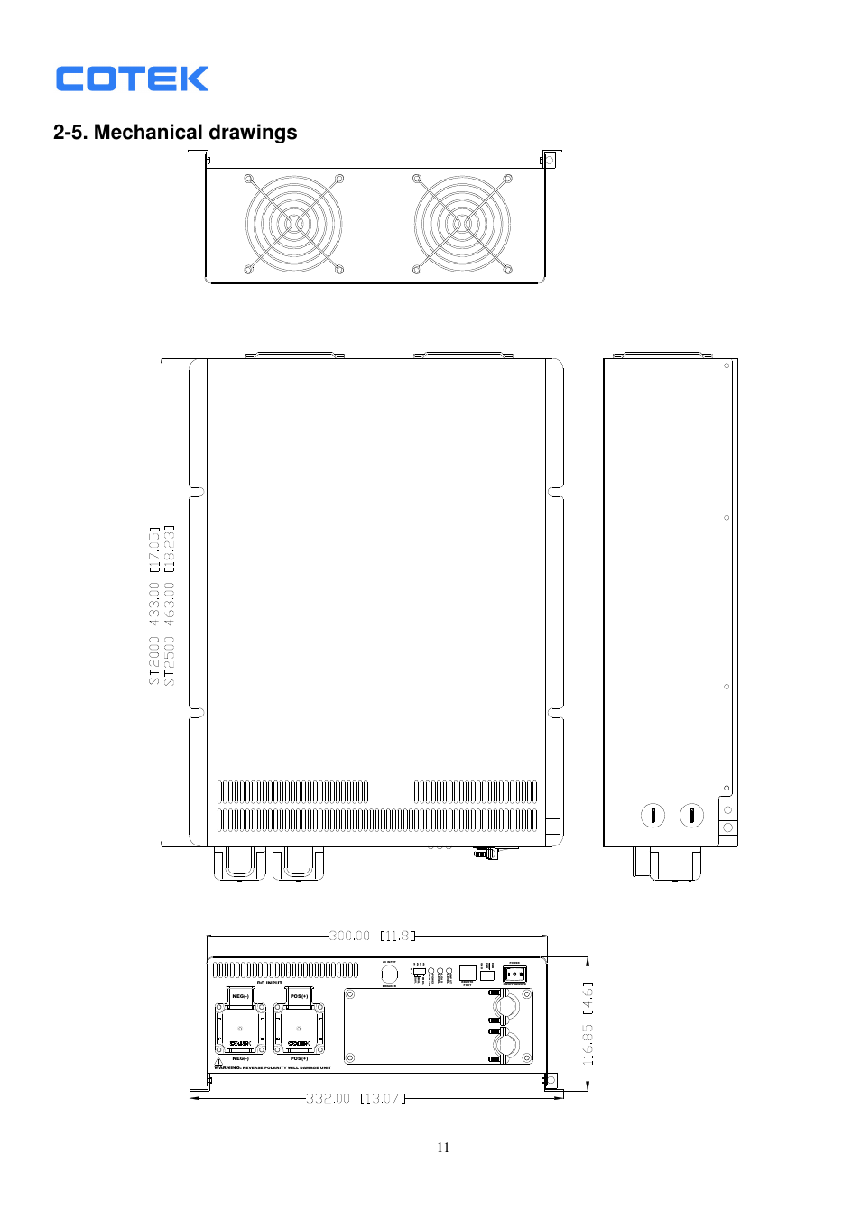 5. mechanical drawings | Samlex America ST1500-148 User Manual | Page 12 / 40