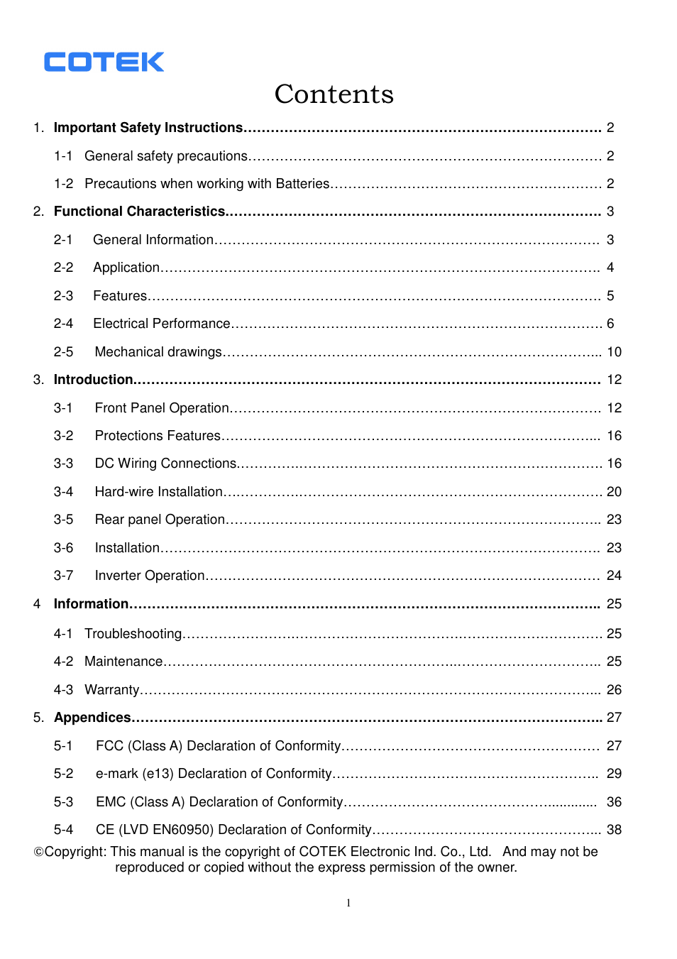 Samlex America ST1500-148 User Manual | Page 2 / 40