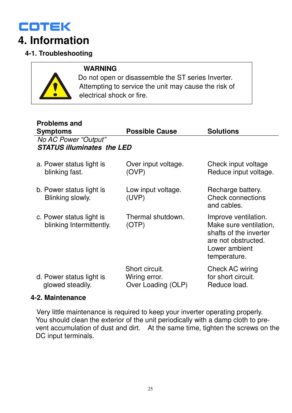 Information | Samlex America ST1500-148 User Manual | Page 26 / 40