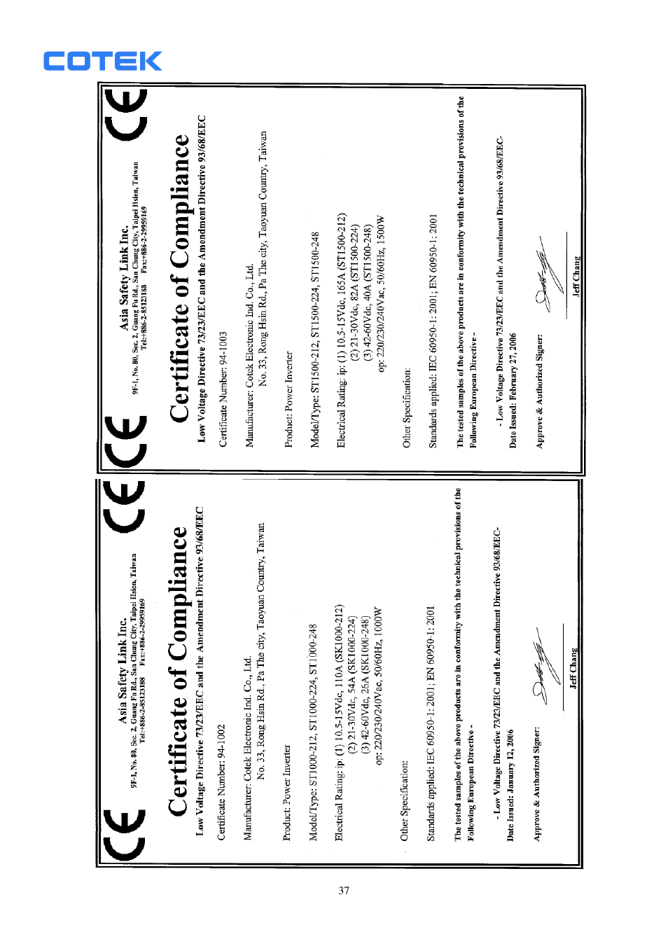 Samlex America ST1500-148 User Manual | Page 38 / 40