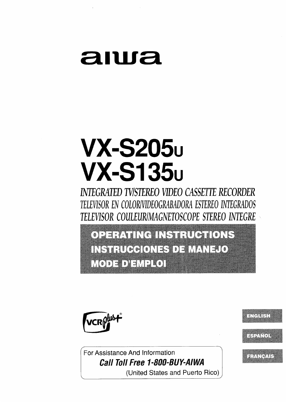 Aiwa VX-S135U User Manual | 110 pages