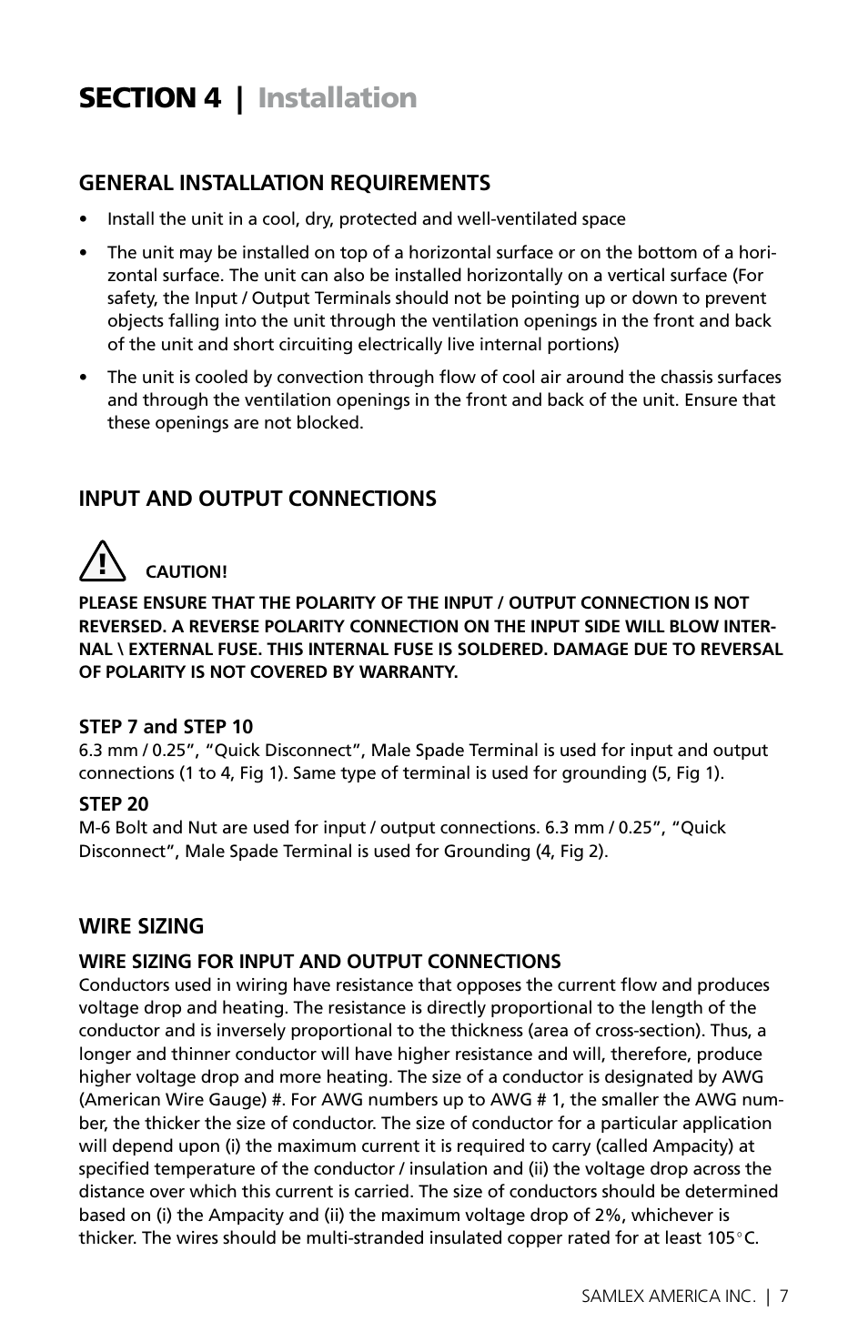 Samlex America Step 20 User Manual | Page 7 / 14