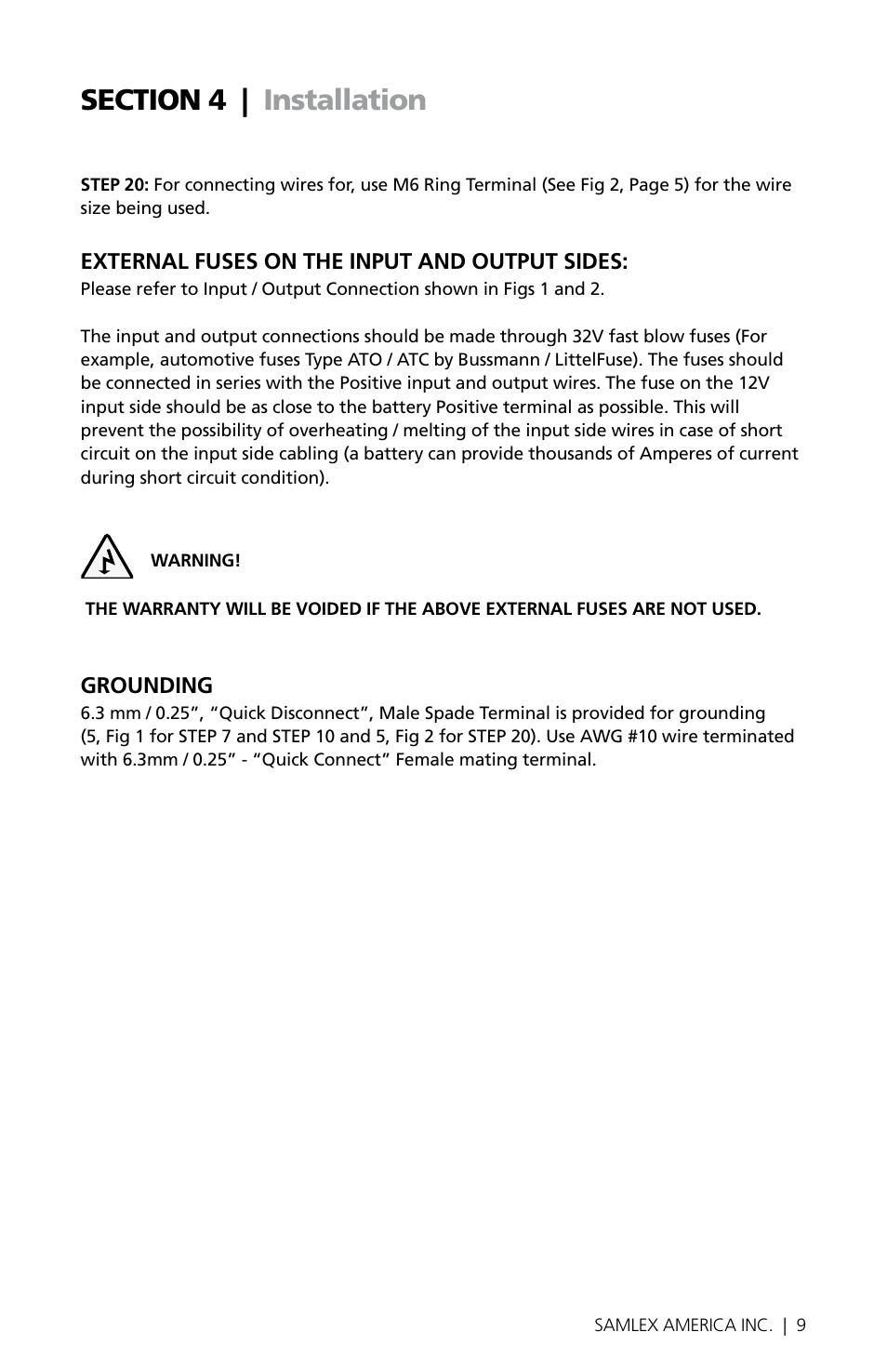 Samlex America Step 20 User Manual | Page 9 / 14