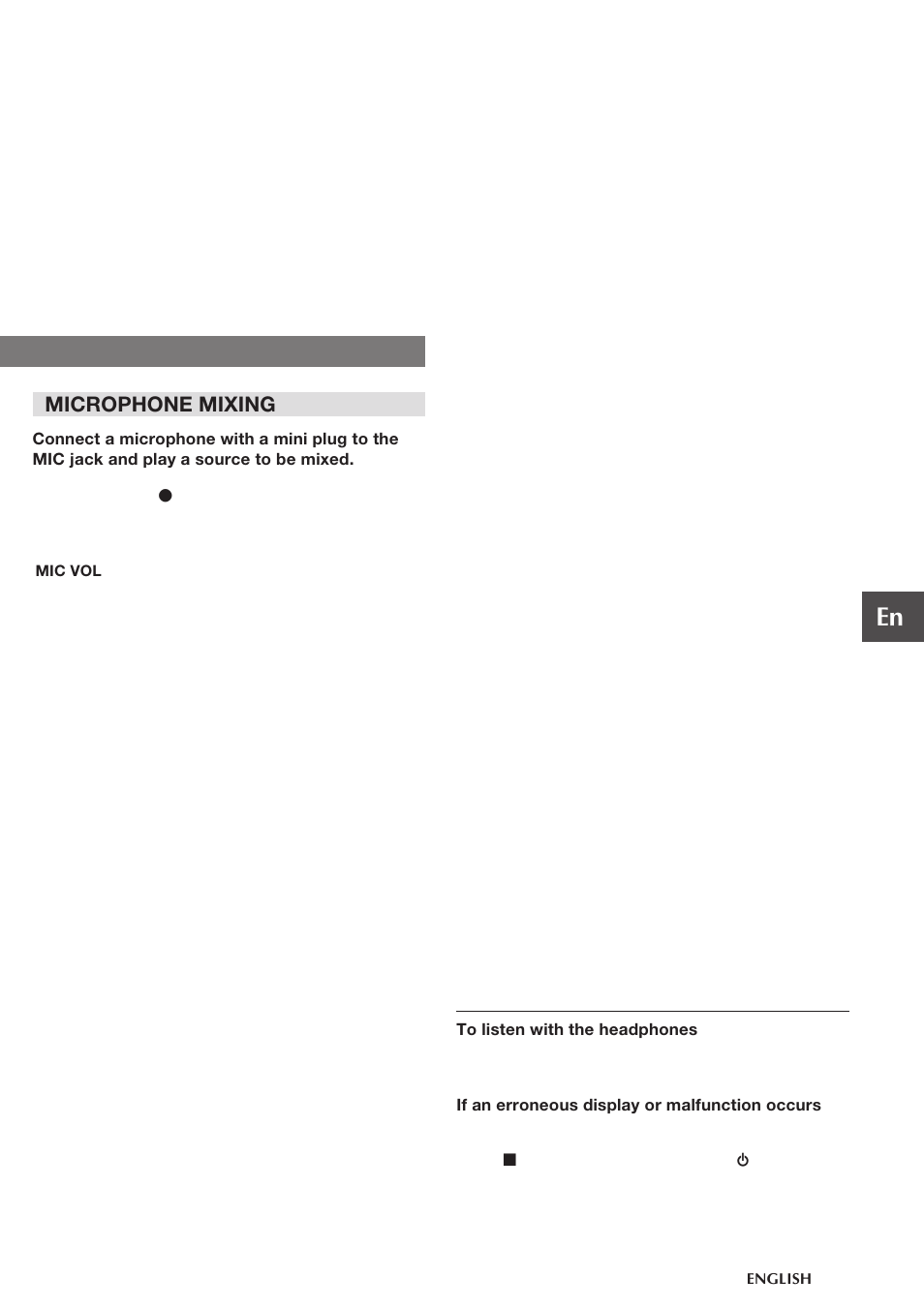 Microphone mixing | Aiwa CA-DW248 User Manual | Page 11 / 12