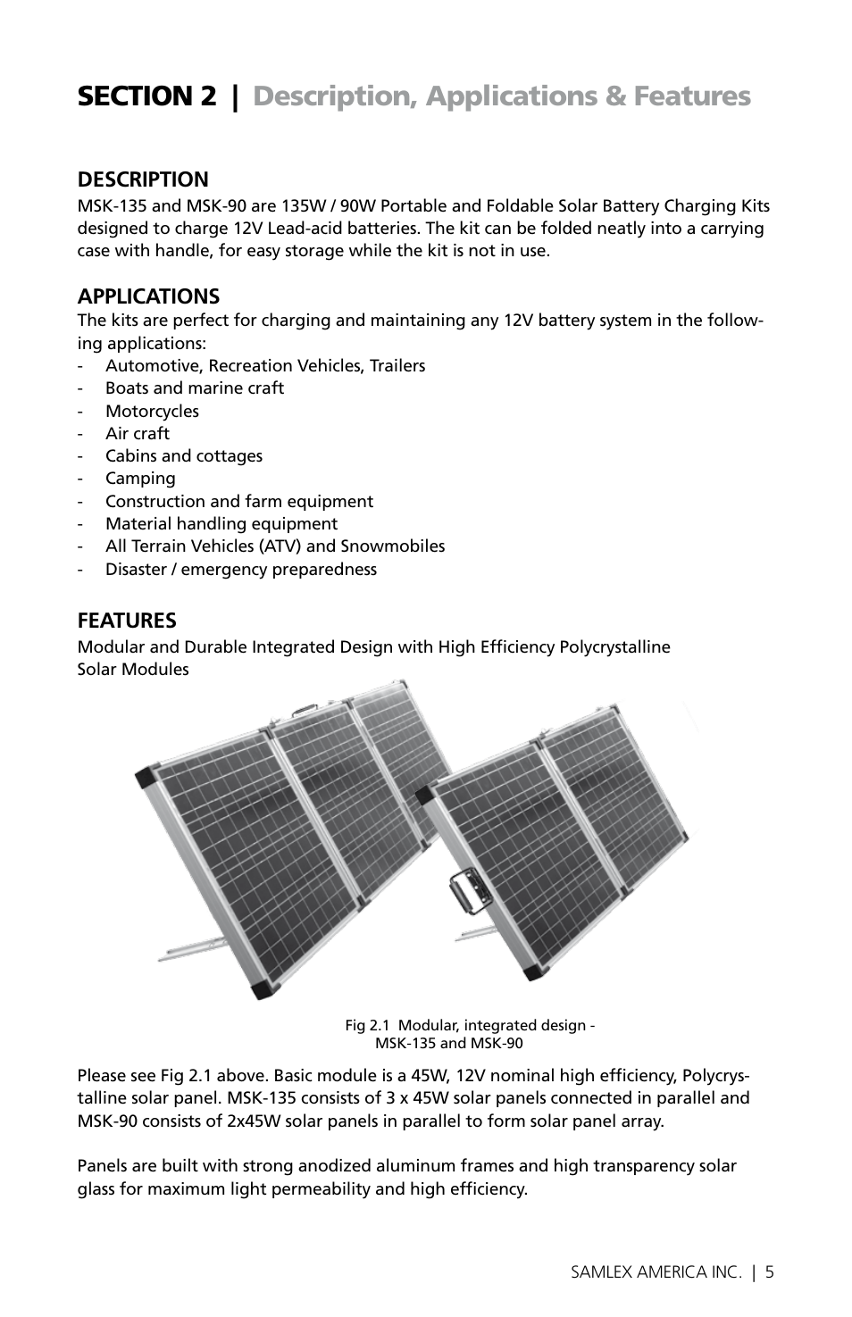 Samlex America MSK-135 User Manual | Page 5 / 20