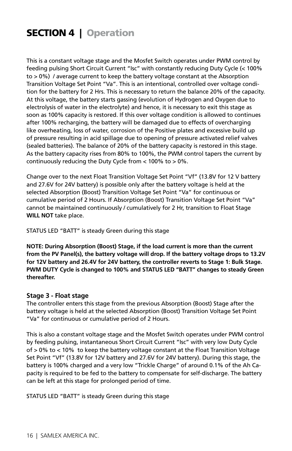 Samlex America MSK-10A User Manual | Page 16 / 28