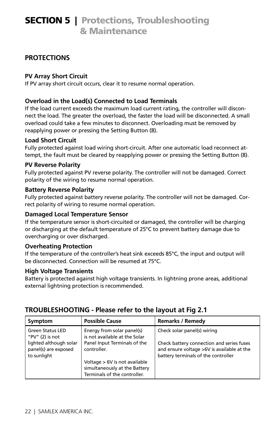 Samlex America MSK-10A User Manual | Page 22 / 28