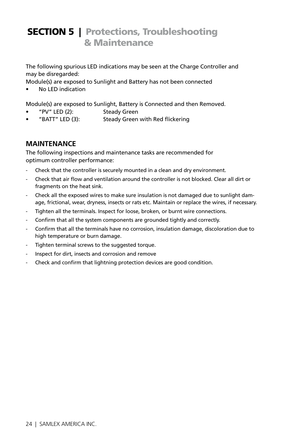 Samlex America MSK-10A User Manual | Page 24 / 28