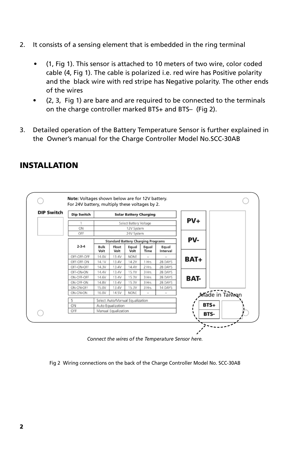 Installation | Samlex America DC-BTS-A-C User Manual | Page 2 / 4