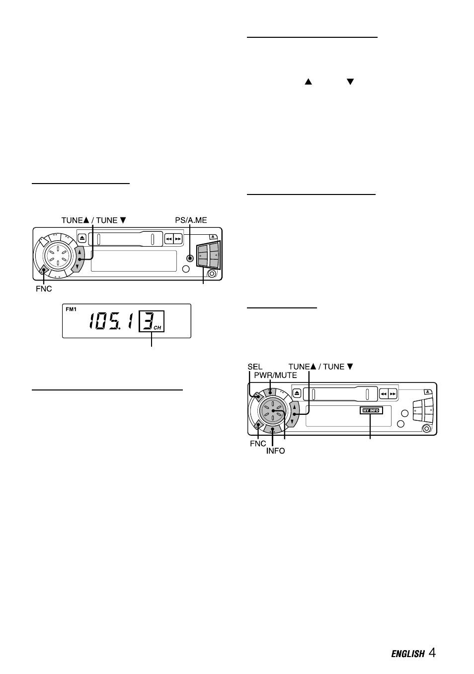 Using preset stations, Presetting stations automatically, Presetting stations manually | Tuning in to a preset station, Using the timer | Aiwa CT-X411YU User Manual | Page 5 / 6