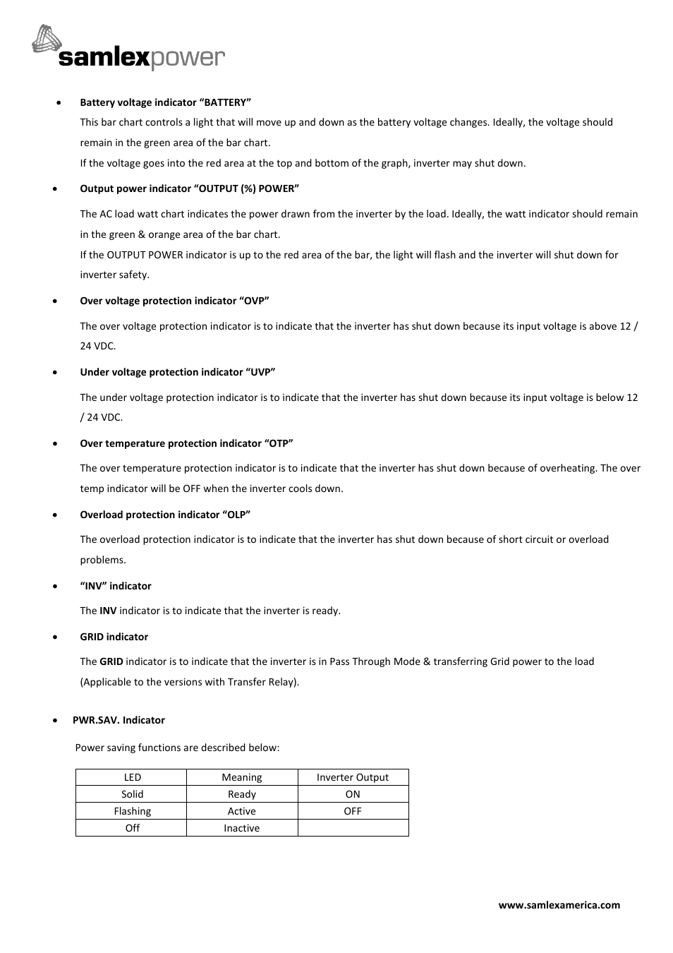 Samlex America S-R6-24 User Manual | Page 2 / 4