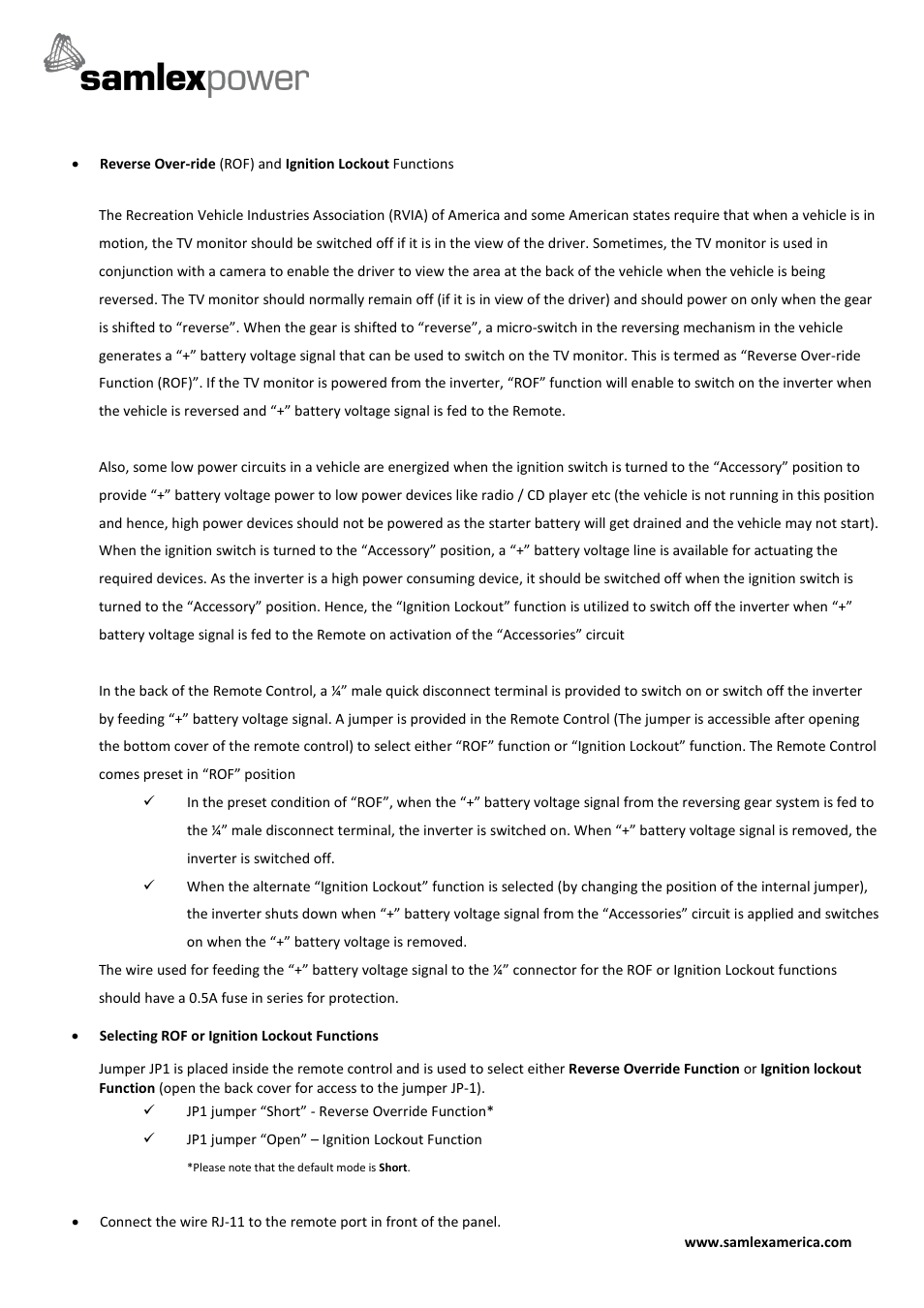 Samlex America S-R6-24 User Manual | Page 3 / 4