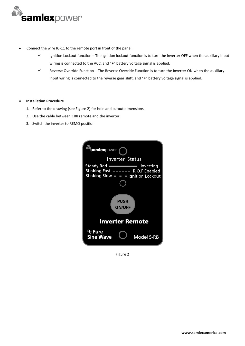 Samlex America S-R8 User Manual | Page 3 / 4