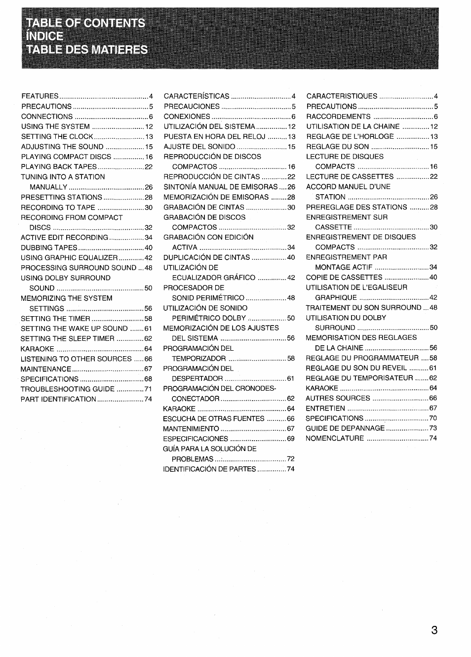 Aiwa RX-N939U User Manual | Page 3 / 80