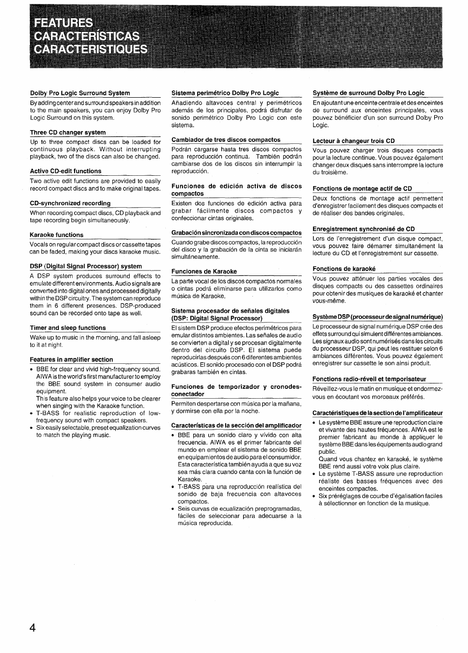 Aiwa RX-N939U User Manual | Page 4 / 80