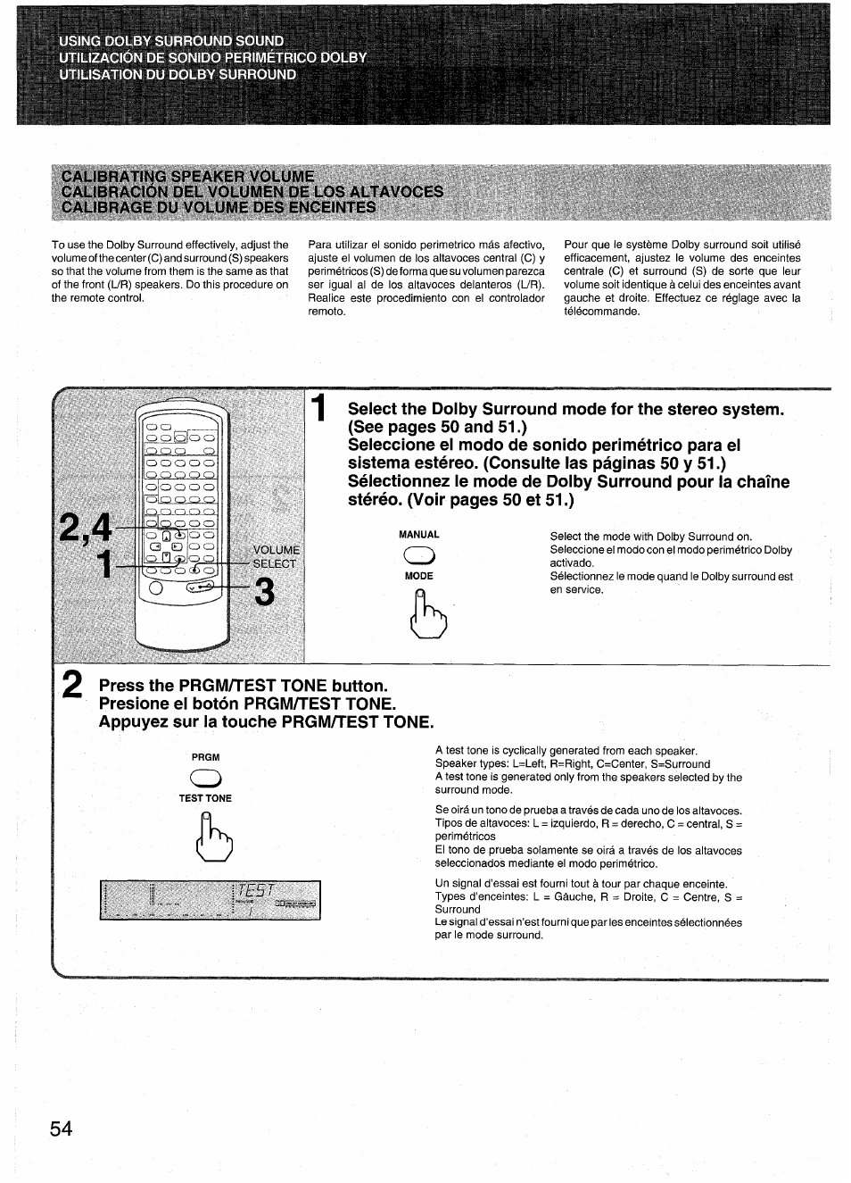Calibrating speaker volume | Aiwa RX-N939U User Manual | Page 54 / 80