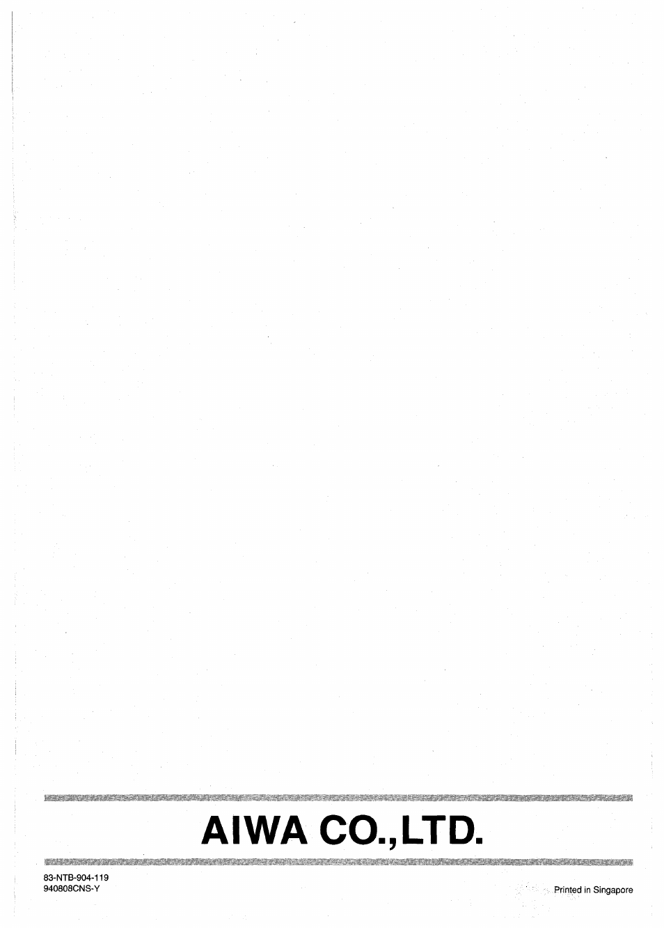 Aiwa co.,ltd | Aiwa RX-N939U User Manual | Page 80 / 80
