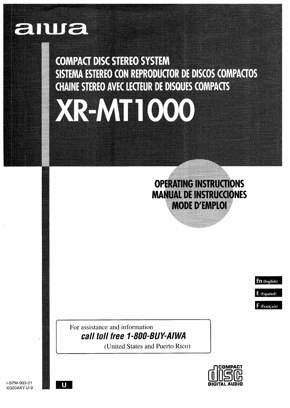 Aiwa XR-MT1000 User Manual | 116 pages