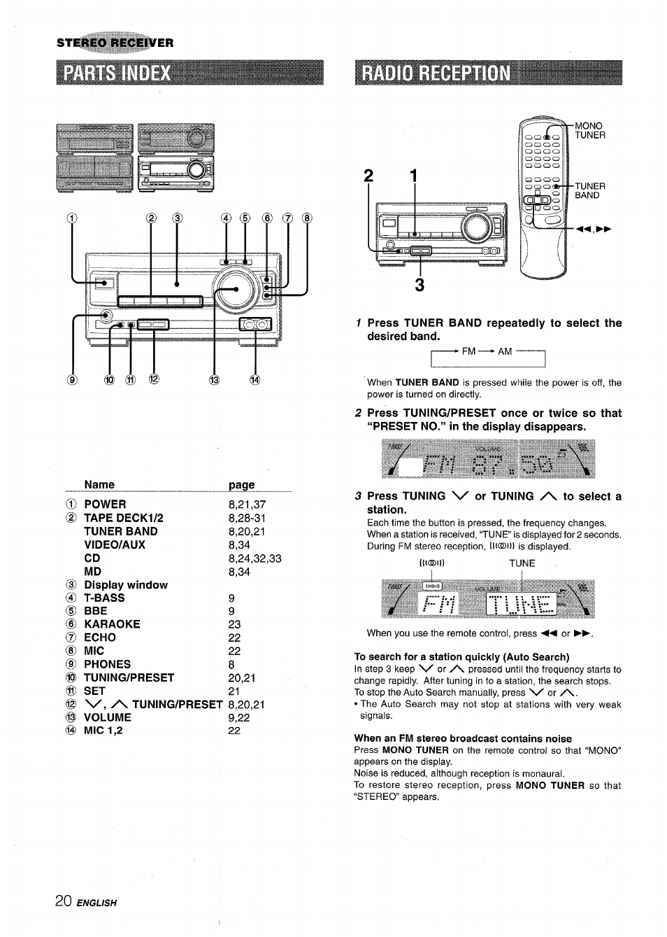 Aiwa XR-MT1000 User Manual | Page 20 / 116