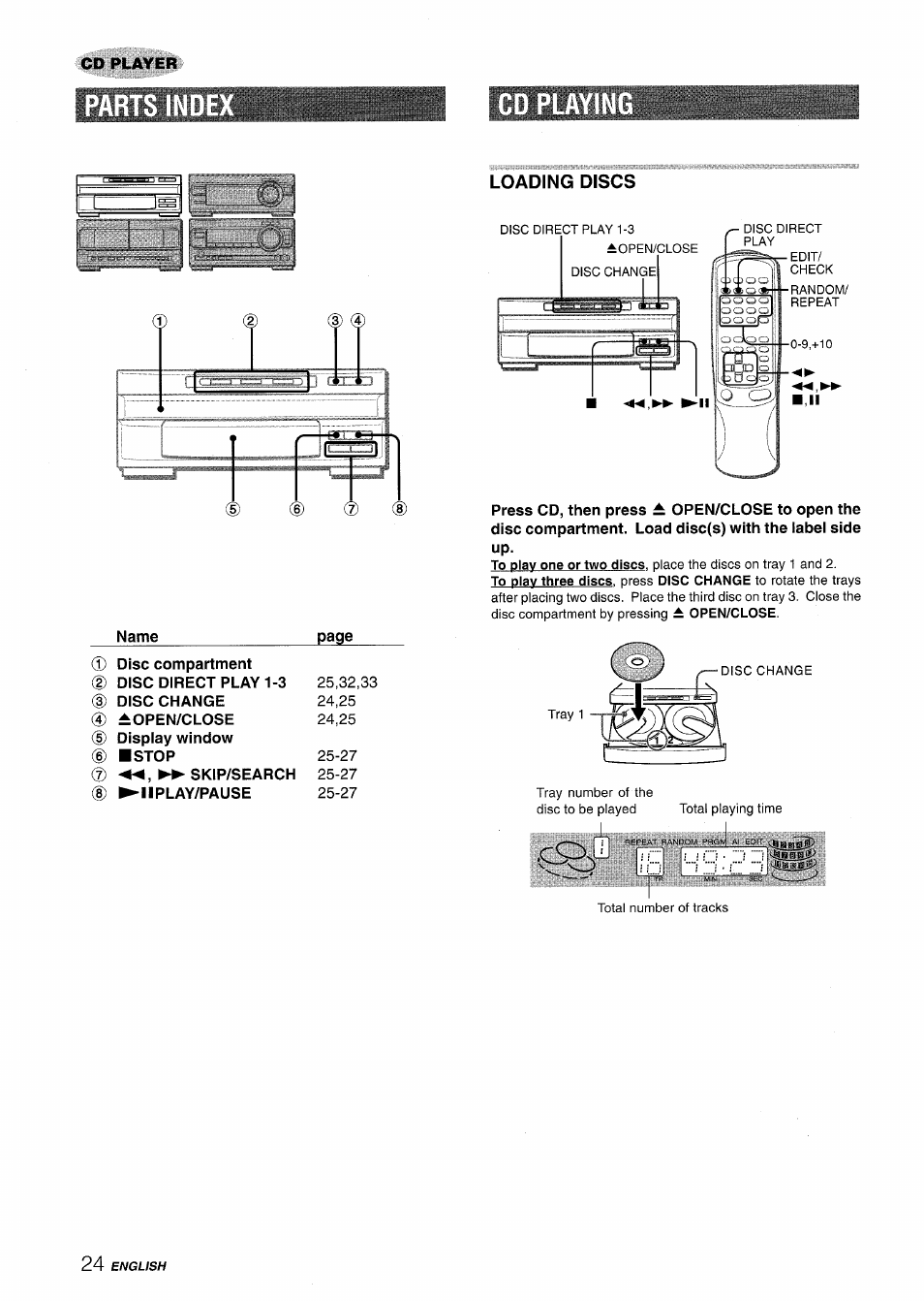 Loading discs | Aiwa XR-MT1000 User Manual | Page 24 / 116