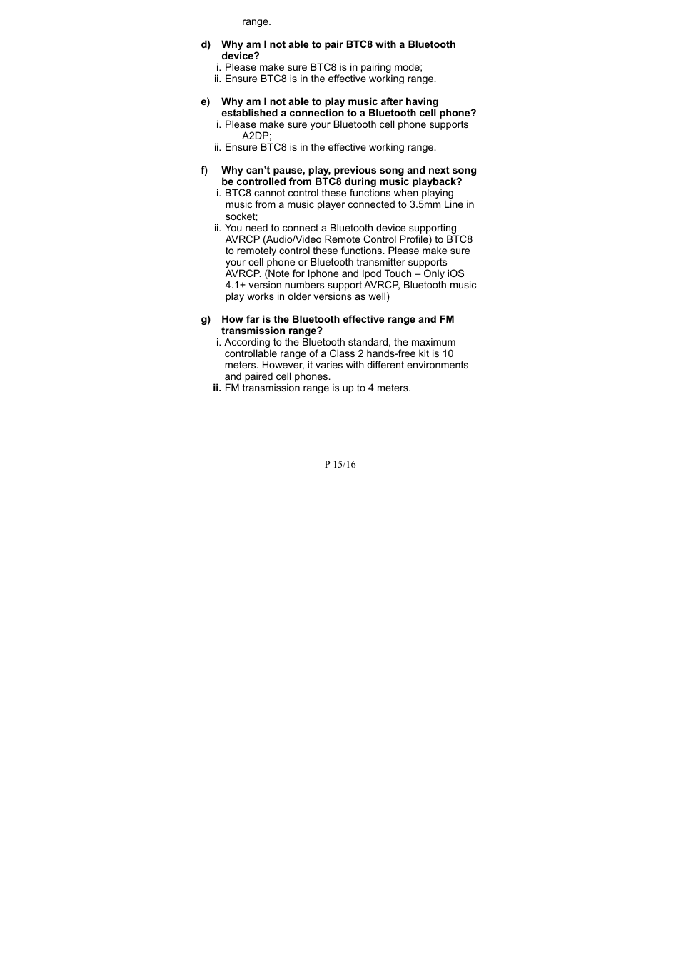 Kinivo BTC8 Bluetooth FM Transmitter User Manual | Page 17 / 18