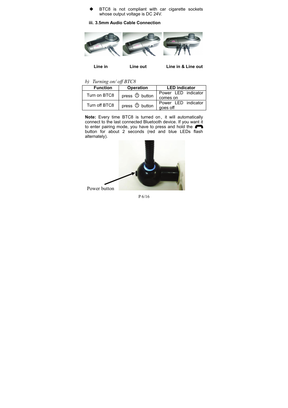 Kinivo BTC8 Bluetooth FM Transmitter User Manual | Page 8 / 18