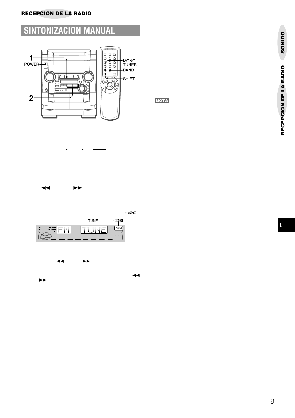 Sintonizacion manual | Aiwa NSX-AJ50 User Manual | Page 32 / 68